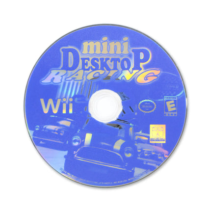 Mini Desktop Racing for Nintendo Wii - Disc front with label - Game only.