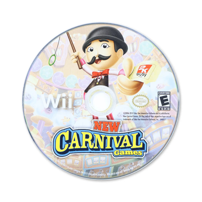 New Carnival Games for Nintendo Wii - Disc front with label - Game only.