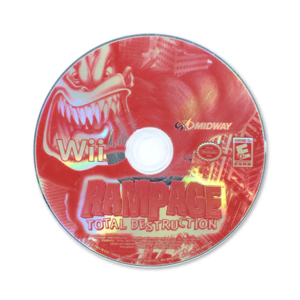 Rampage Total Destruction for Nintendo Wii - Disc front with label - Game only.
