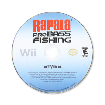 Rapala Pro Bass Fishing 2010 for Nintendo Wii - Disc front with label - Game only.