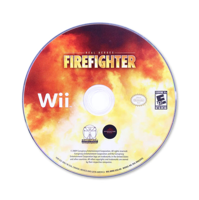 Real Heroes: Firefighter for Nintendo Wii - Disc front with label - Game only.