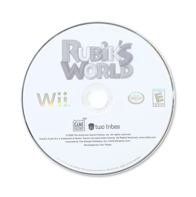 Rubik's World for Nintendo Wii - Disc front with label - Game only.