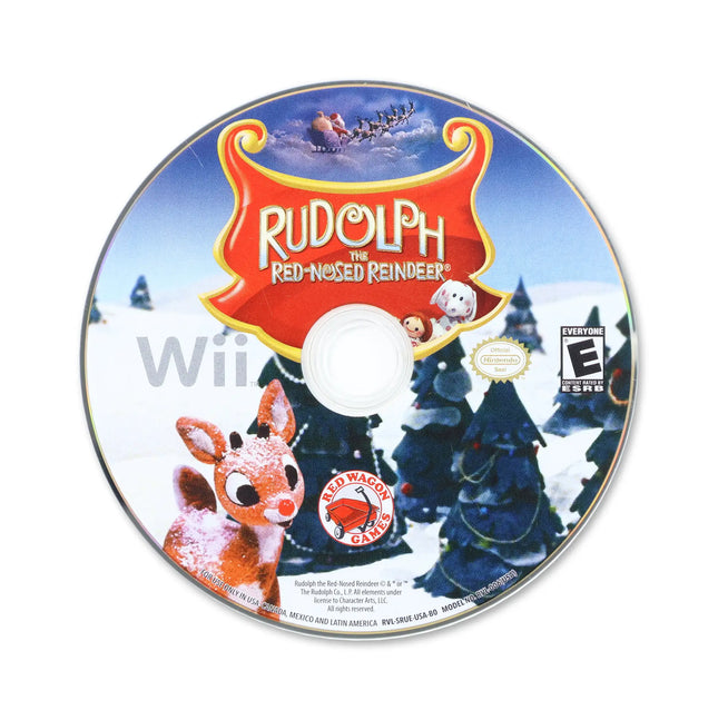 Rudolph the Red-Nosed Reindeer for Nintendo Wii - Disc front with label - Game only.