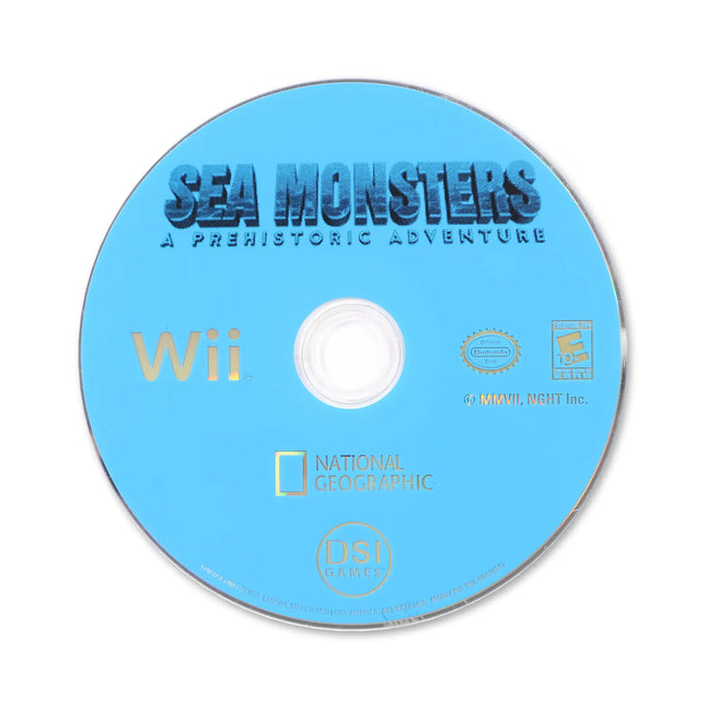 Sea Monsters Prehistoric Adventure for Nintendo Wii - Disc front with label - Game only.