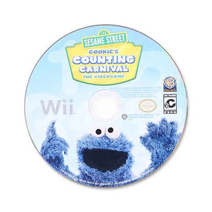 Sesame Street: Cookie's Counting Carnival for Nintendo Wii - Disc front with label - Game only.