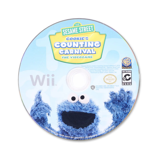 Sesame Street: Cookie's Counting Carnival for Nintendo Wii - Disc front with label - Game only.