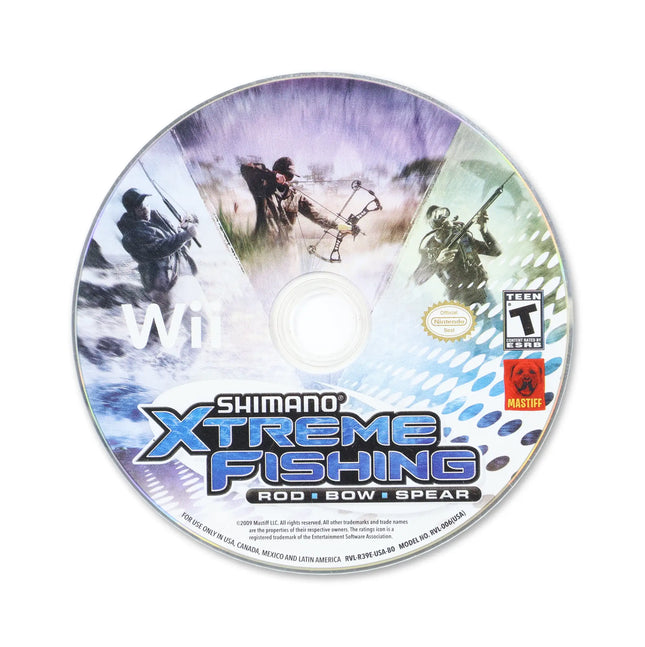 Shimano Xtreme Fishing for Nintendo Wii - Disc front with label - Game only.