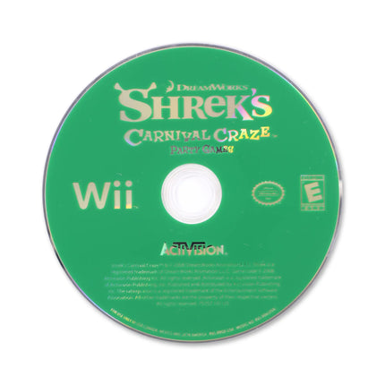 Shrek's Carnival Craze for Nintendo Wii - Disc front with label - Game only.