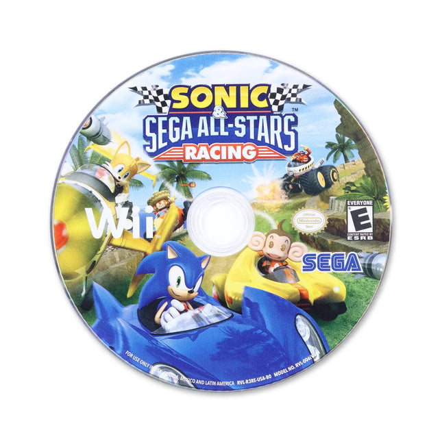 Sonic & SEGA All-Stars Racing for Nintendo Wii - Disc front with label - Game only.