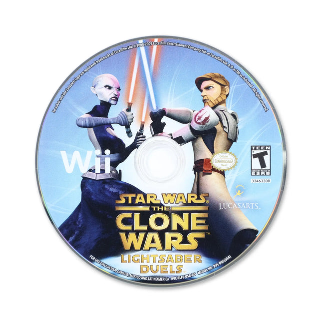 Star Wars Clone Wars Lightsaber Duels for Nintendo Wii - Disc front with label - Game only.