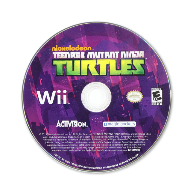 Teenage Mutant Ninja Turtles for Nintendo Wii - Disc front with label - Game only.