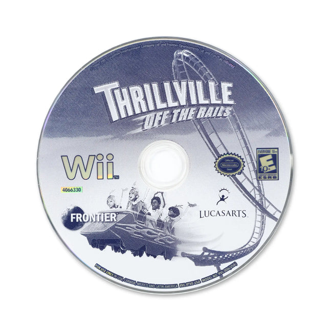 Thrillville Off The Rails for Nintendo Wii - Disc front with label - Game only.