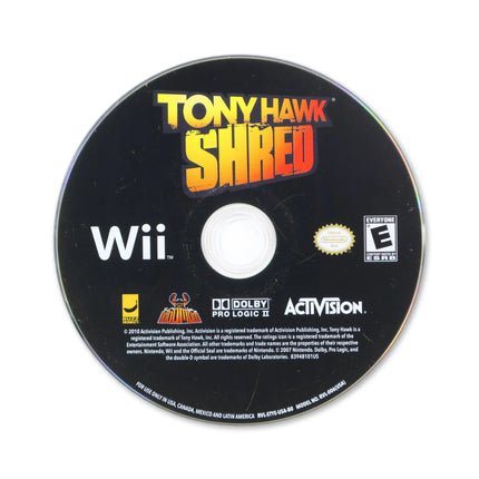 Tony Hawk: Shred for Nintendo Wii - Disc front with label - Game only.