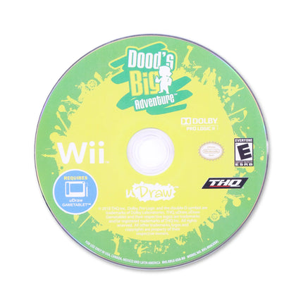 Dood's Big Adventure for Nintendo Wii - Disc front with label - Game only.