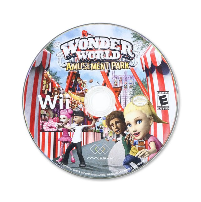 Wonder World Amusement Park for Nintendo Wii - Disc front with label - Game only.