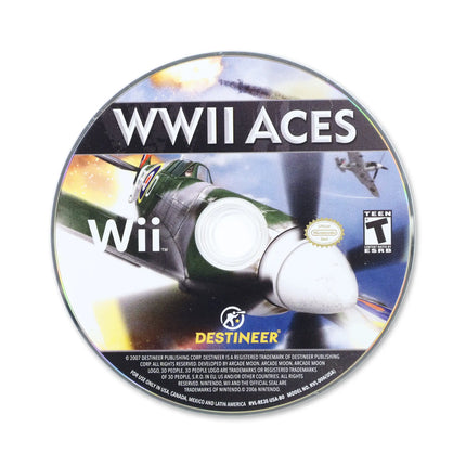 WWII Aces for Nintendo Wii - Disc front with label - Game only.