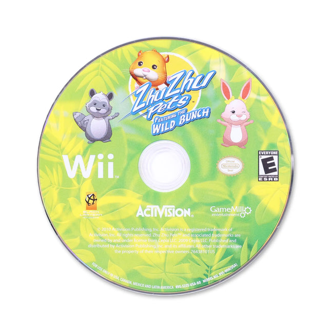 Zhu Zhu Pets 2: Featuring The Wild Bunch for Nintendo Wii - Disc front with label - Game only.