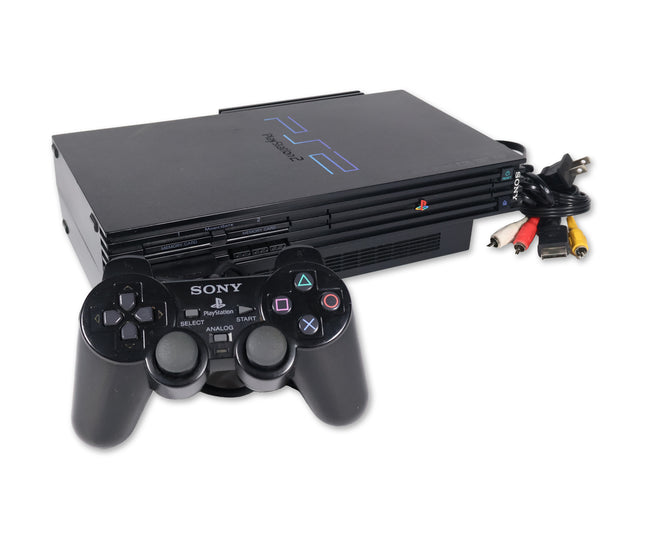 Sony PlayStation 2 PS2 console with controller and cable hookups