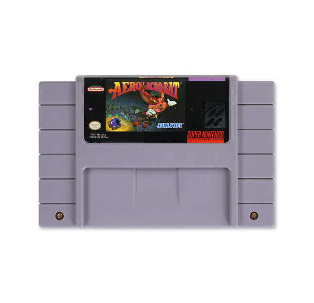Aero the Acro-Bat for Nintendo SNES - Cartridge front with label - Game only.