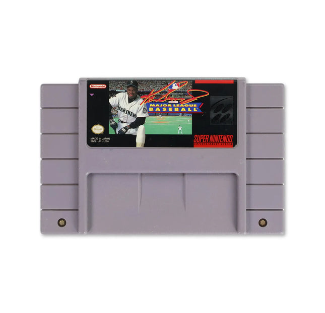 Ken Griffey Jr Major League Baseball for Nintendo SNES - Cartridge front with label - Game only.