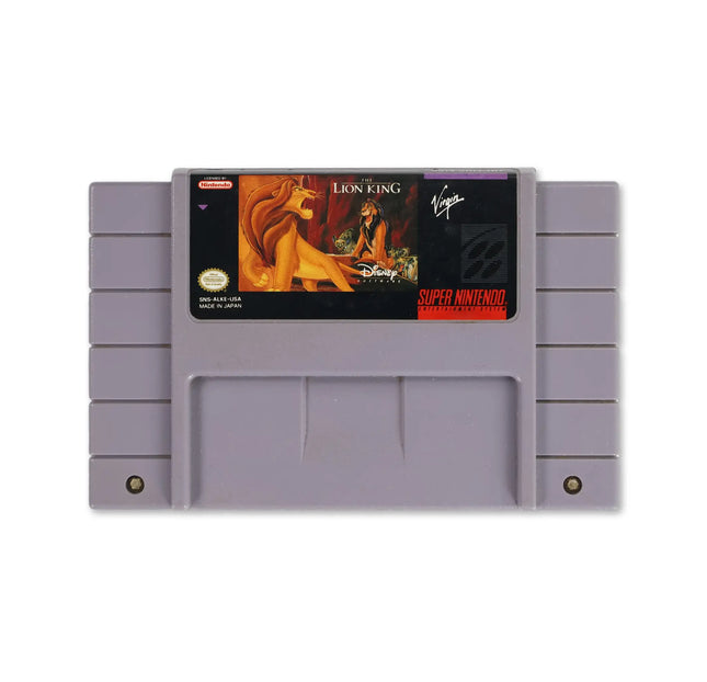 The Lion King for Nintendo SNES - Cartridge front with label - Game only.