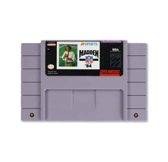Madden NFL '94 for Nintendo SNES - Cartridge front with label - Game only.