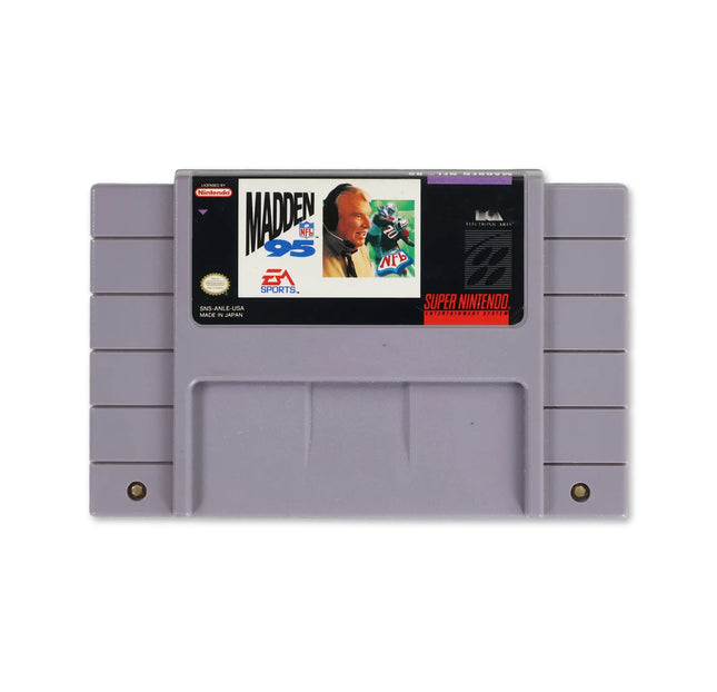 Madden NFL '95 for Nintendo SNES - Cartridge front with label - Game only.