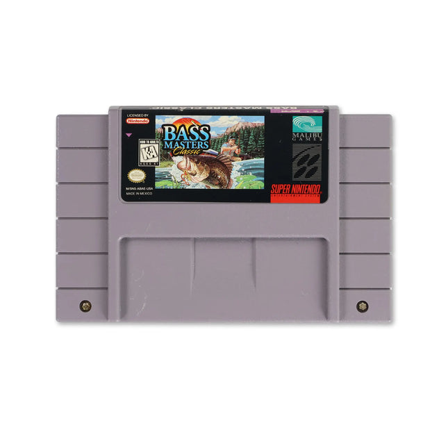 Bass Masters Classic for Nintendo SNES - Cartridge front with label - Game only.