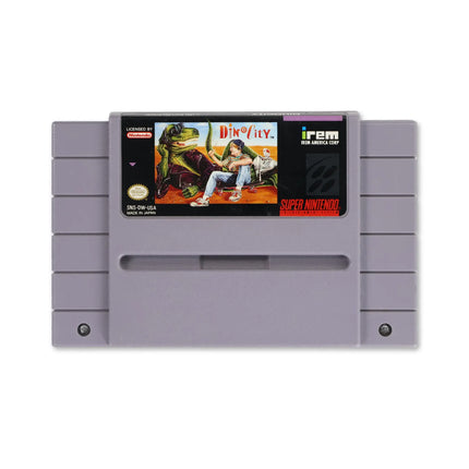 Dino City for Nintendo SNES - Cartridge front with label - Game only.