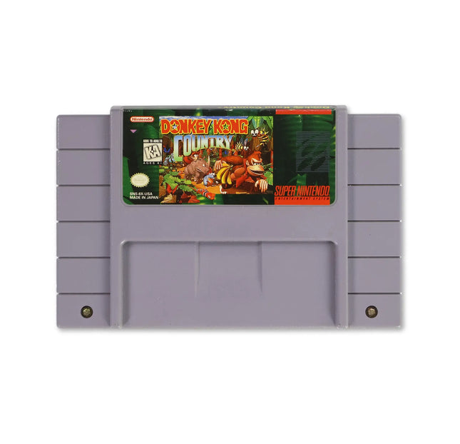 Donkey Kong Country for Nintendo SNES - Cartridge front with label - Game only.