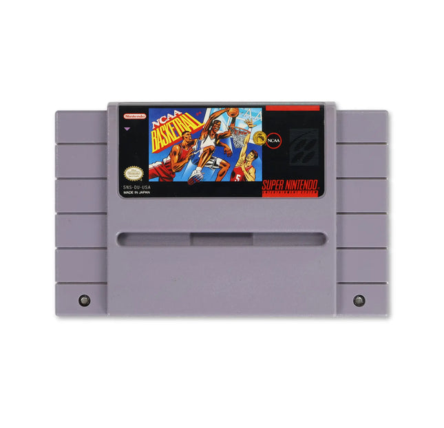 NCAA Basketball for Nintendo SNES - Cartridge front with label - Game only.
