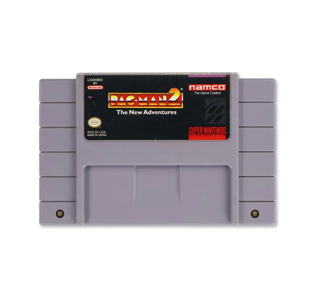 Pac-Man 2 The New Adventures for Nintendo SNES - Cartridge front with label - Game only.