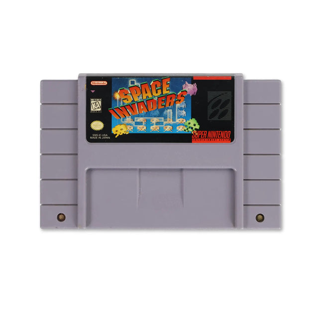 Space Invaders for Nintendo SNES - Cartridge front with label - Game only.