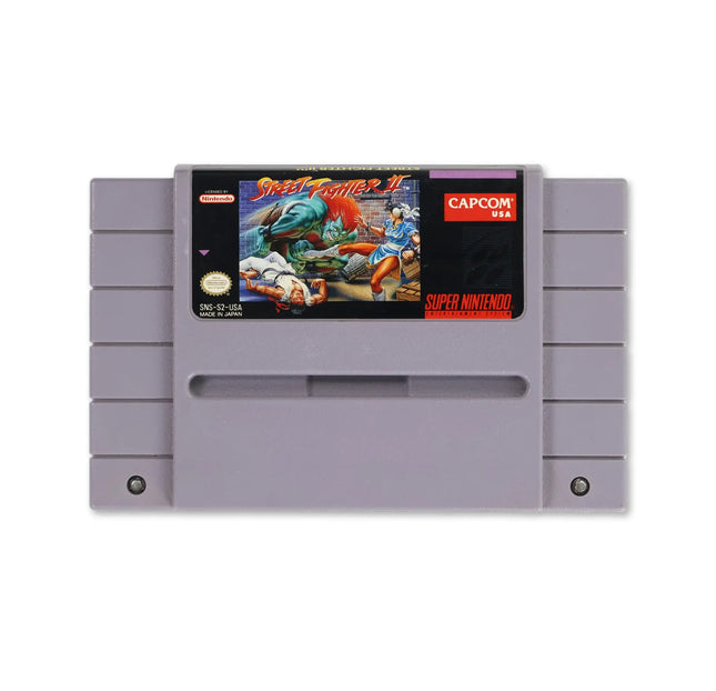 Street Fighter II for Nintendo SNES - Cartridge front with label - Game only.