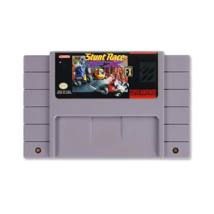 Stunt Race FX for Nintendo SNES - Cartridge front with label - Game only.