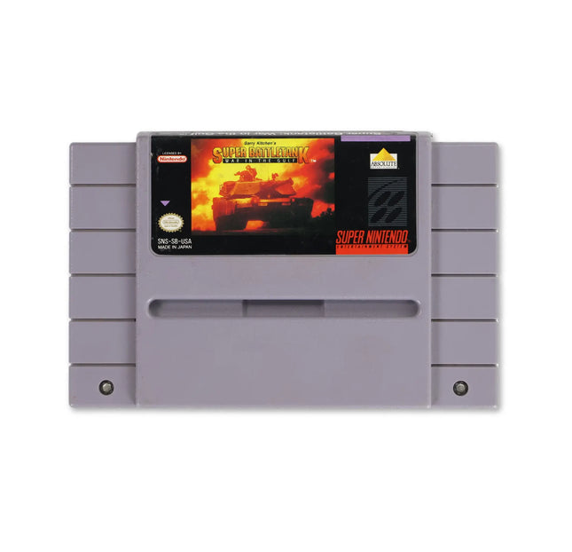 Super Battletank War in the Gulf for Nintendo SNES - Cartridge front with label - Game only.