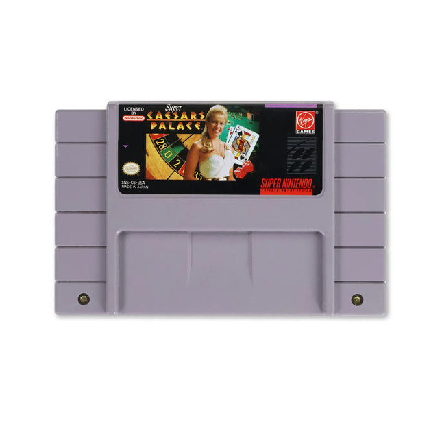Super Caesar's Palace for Nintendo SNES - Cartridge front with label - Game only.