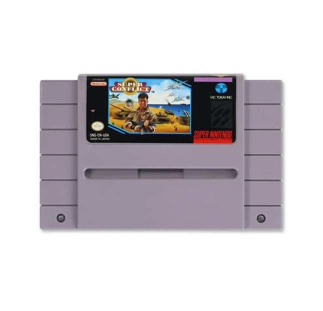Super Conflict for Nintendo SNES - Cartridge front with label - Game only.