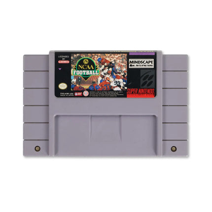 NCAA Football for Nintendo SNES - Cartridge front with label - Game only.