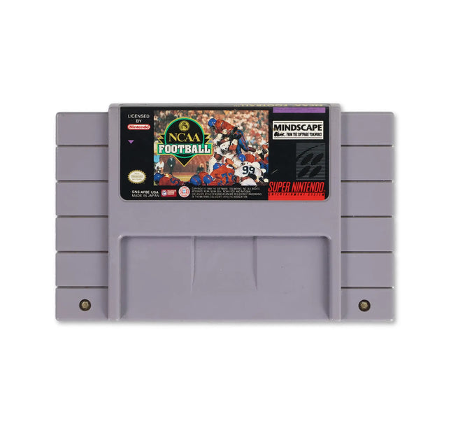 NCAA Football for Nintendo SNES - Cartridge front with label - Game only.
