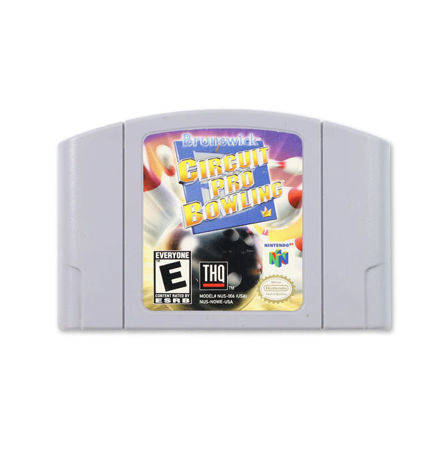 Brunswick Circuit Pro Bowling for Nintendo N64 - Cartridge front with label - Game only.