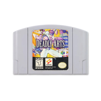 Deadly Arts for Nintendo N64 - Cartridge front with label - Game only.