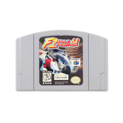 F1 Pole Position 64 for Nintendo N64 - Cartridge front with label - Game only.