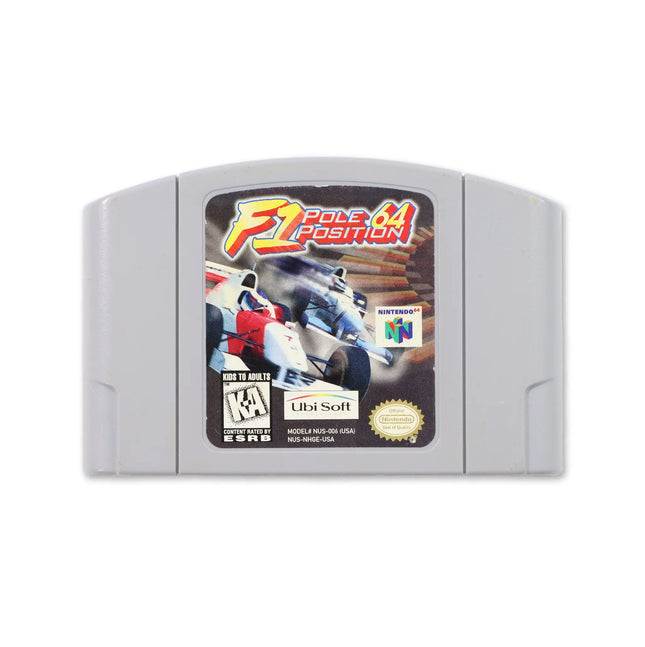 F1 Pole Position 64 for Nintendo N64 - Cartridge front with label - Game only.