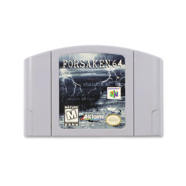 Forsaken 64 for Nintendo N64 - Cartridge front with label - Game only.