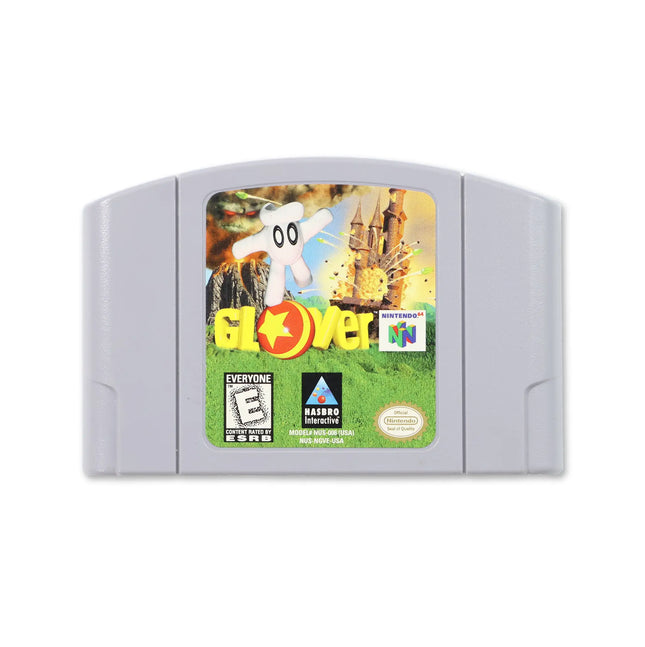 Glover for Nintendo N64 - Cartridge front with label - Game only.