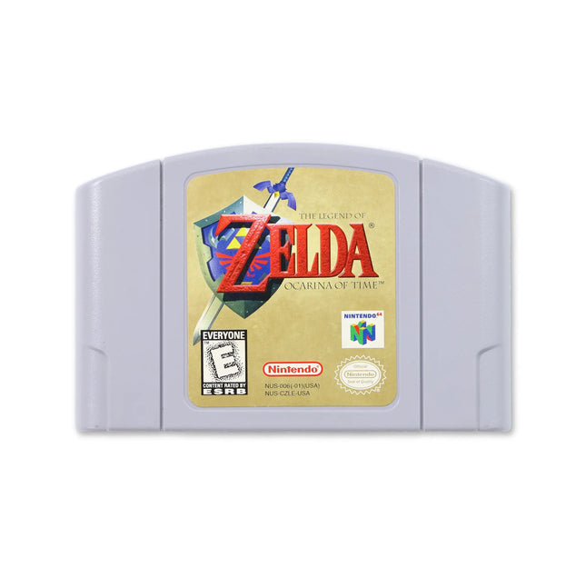 The Legend of Zelda Ocarina of Time for Nintendo N64 - Cartridge front with label - Game only.
