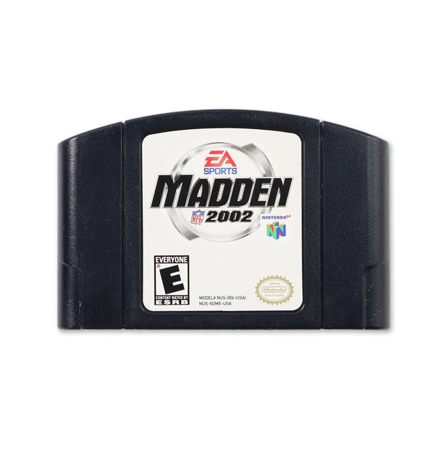 Madden 2002 for Nintendo N64 - Cartridge front with label - Game only.