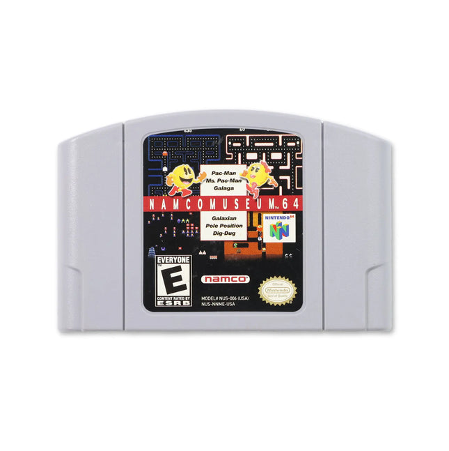Namco Museum for Nintendo N64 - Cartridge front with label - Game only.