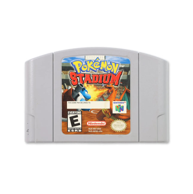 Pokemon Stadium for Nintendo N64 - Cartridge front with label - Game only.